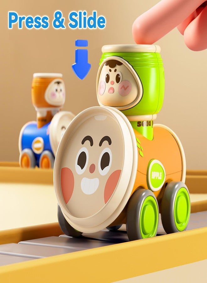 آي بلاي، آي ليرن مجموعة ألعاب سيارات iPlay و iLearn Press to Go للأطفال الصغار من عمر 1-3 سنوات، سيارات سباق احتكاكية للأطفال، مجموعة سيارات لعب للأطفال الرضع، هدايا عيد الميلاد الأول للأطفال من عمر 6-9-12-18 شهرًا، للأطفال من عمر سنة واحدة (أولاد وبنات) - Image 2